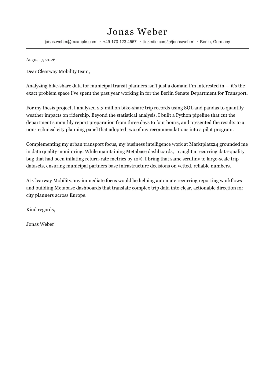 Jonas's cover letter — document preview, page 1